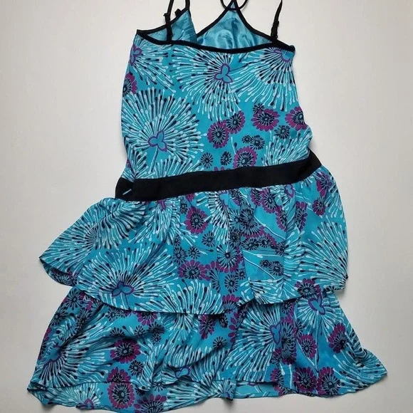 Vintage Soundgirl Mini Party Dress with Ruffles Electric Blue Size 2 - Picture 2 of 5